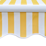 Auvent pliable manuel 300 cm Jaune/blanc