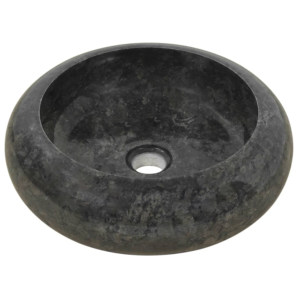 Washbasin 40 x 12 cm Black Marble