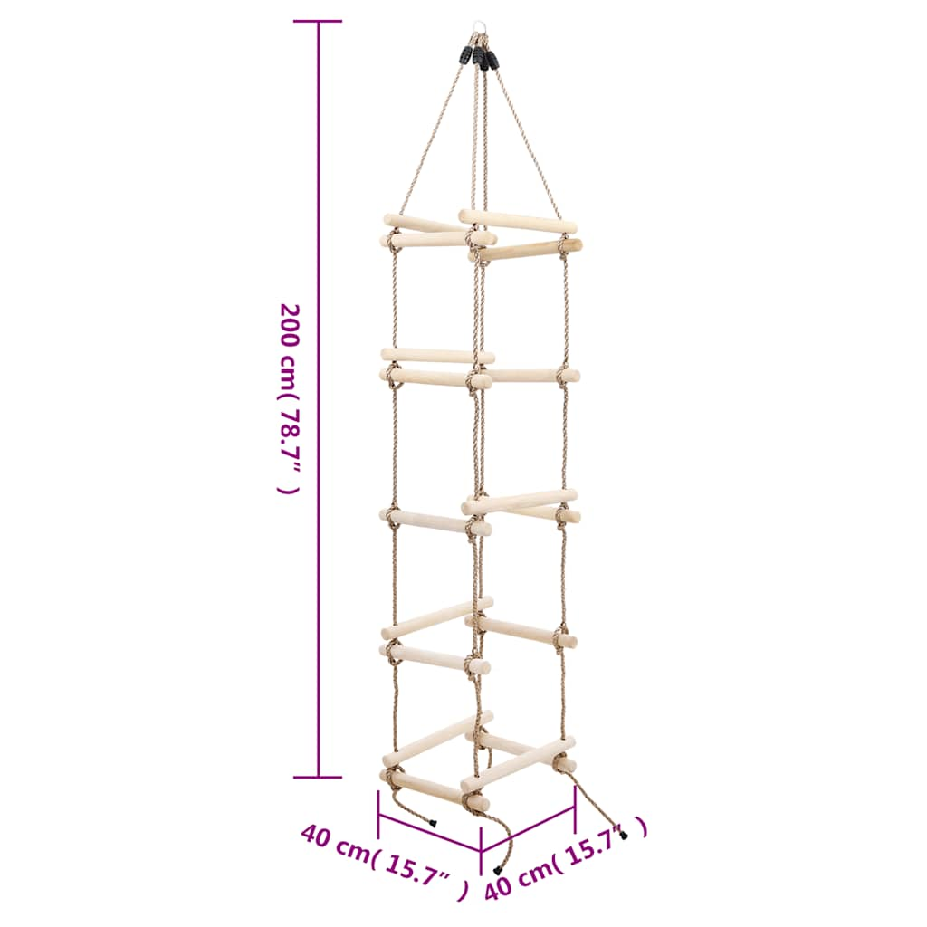 Strickleiter für Kinder 200 cm Holz