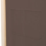 Cloison de séparation 6 panneaux Marron 240 x 170 x 4 cm Tissu