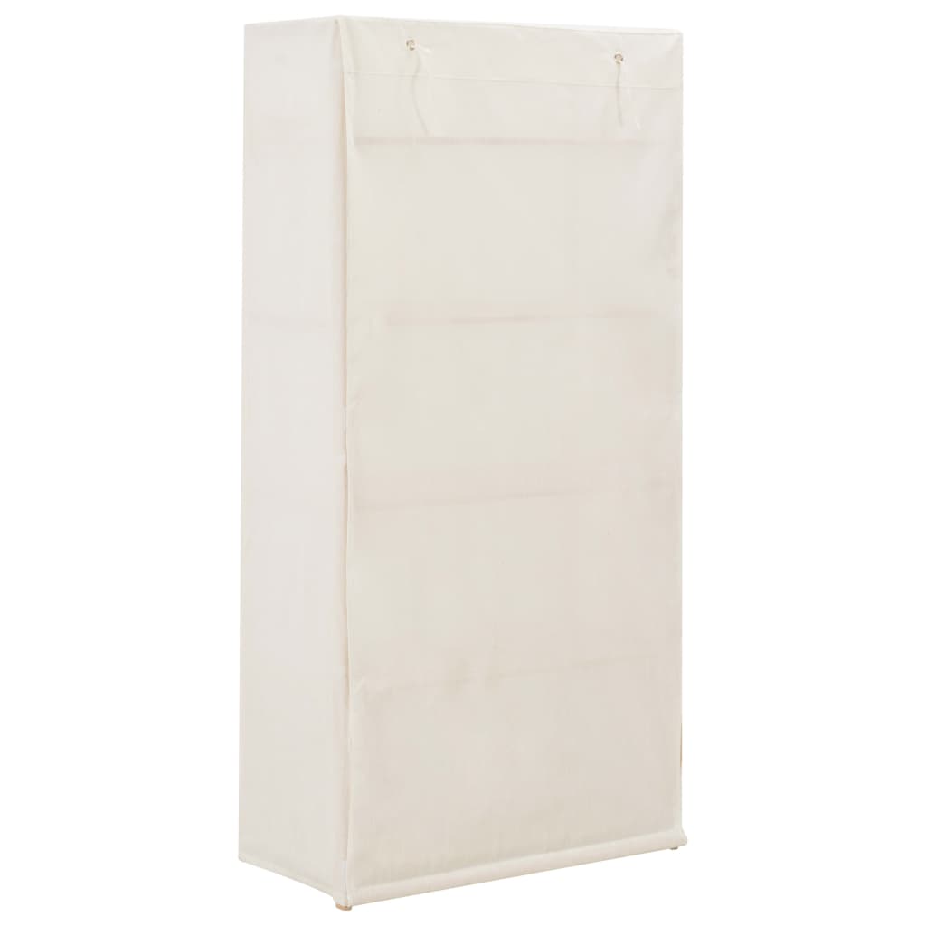 Garde-robe Blanc 79 x 40 x 170 cm Tissu