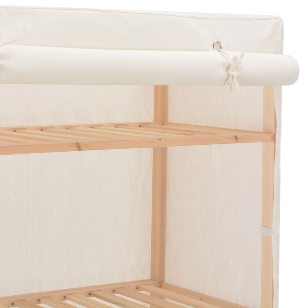 Garde-robe Blanc 79 x 40 x 170 cm Tissu