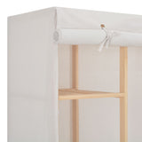 Garde-robe Blanc 135 x 40 x 170 cm Tissu