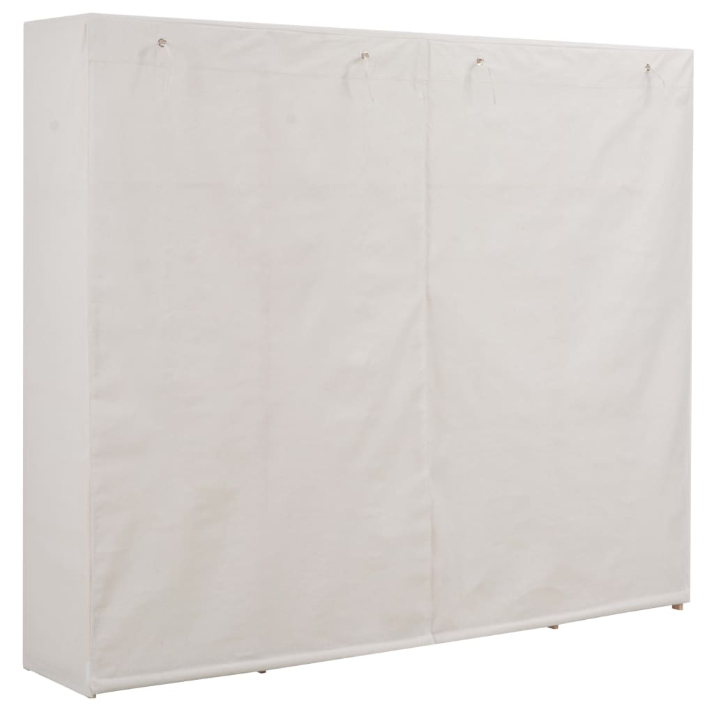 Garde-robe Blanc 200 x 40 x 170 cm Tissu