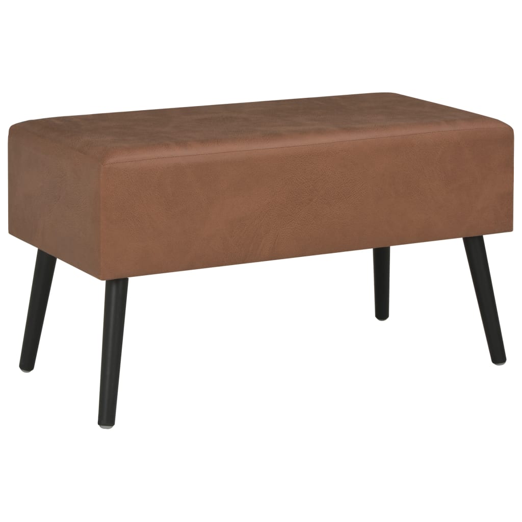 Coffee table Dark brown 80x40x46 cm Faux leather