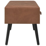 Table basse Marron foncé 80x40x46 cm Similicuir