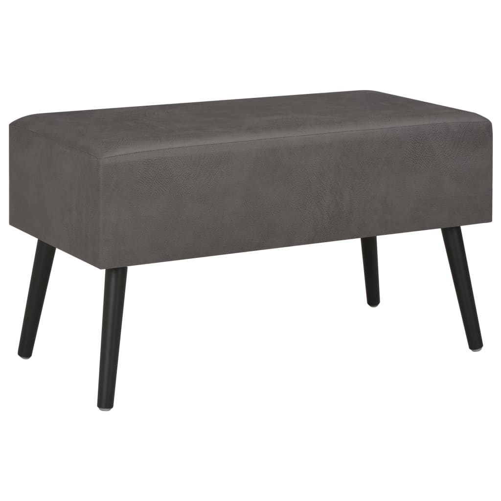 Couchtisch Grau 80x40x46 cm Kunstleder