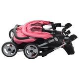 Double seater stroller Pink and black Steel