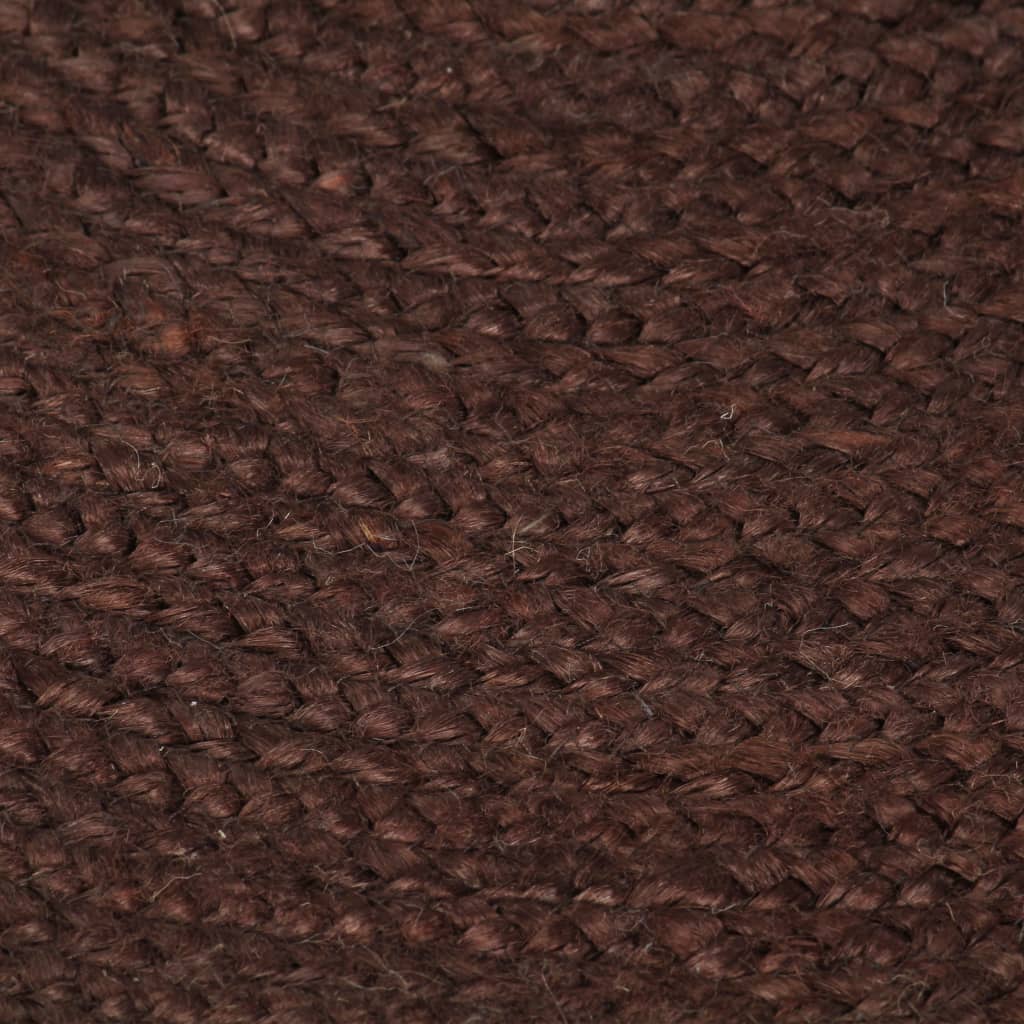 Tapis fait à la main Jute Rond 90 cm Marron