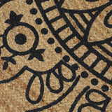 Handmade Jute Rug with Dark Blue Print 120 cm