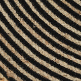 Handmade Jute Rug with Spiral Design Black 90 cm