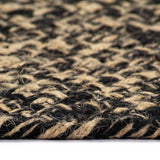 vidaXL Tapis fait à la main jute noir et naturel 150 cm