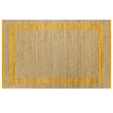 Tapis fait à la main Jute Jaune 80x160 cm