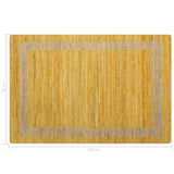 Tapis fait à la main Jute Jaune 80x160 cm