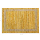 Tapis fait à la main jute jaune 160x230 cm