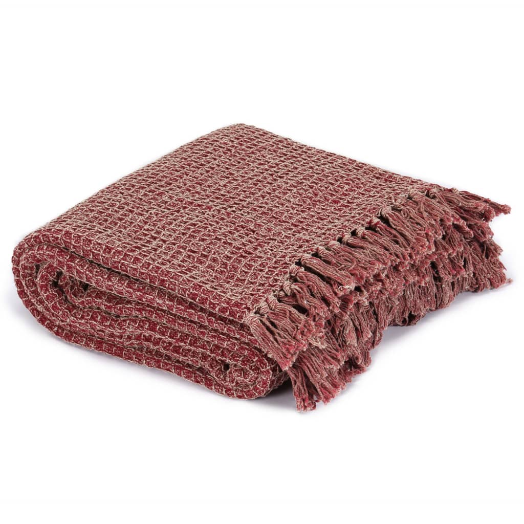 Cotton blanket 160 x 210 cm Bordeaux