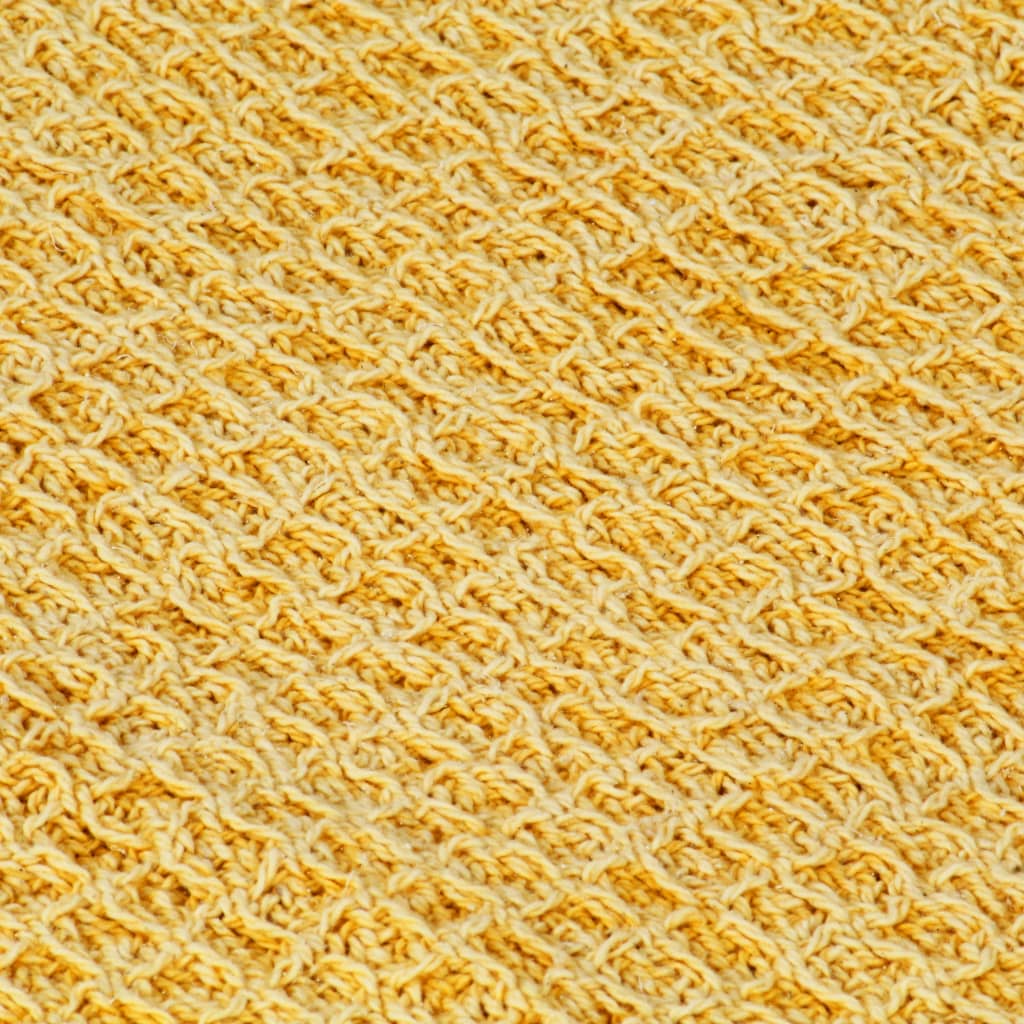 Couverture en coton 125 x 150 cm Jaune moutarde