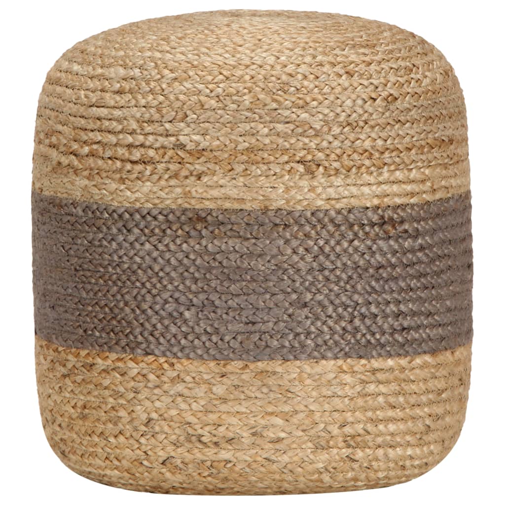 Pouf fait à la main Gris 40 x 45 cm Jute