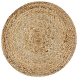 Handgefertigter Pouf Olivgrün 40 x 45 cm Jute