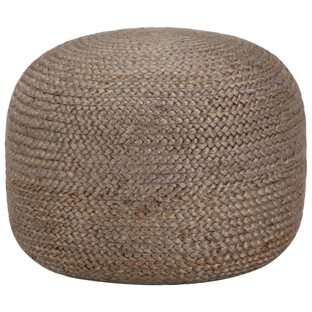 Pouf fait à la main Gris clair 45 x 30 cm Jute