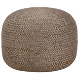 Pouf fait à la main Gris clair 45 x 30 cm Jute