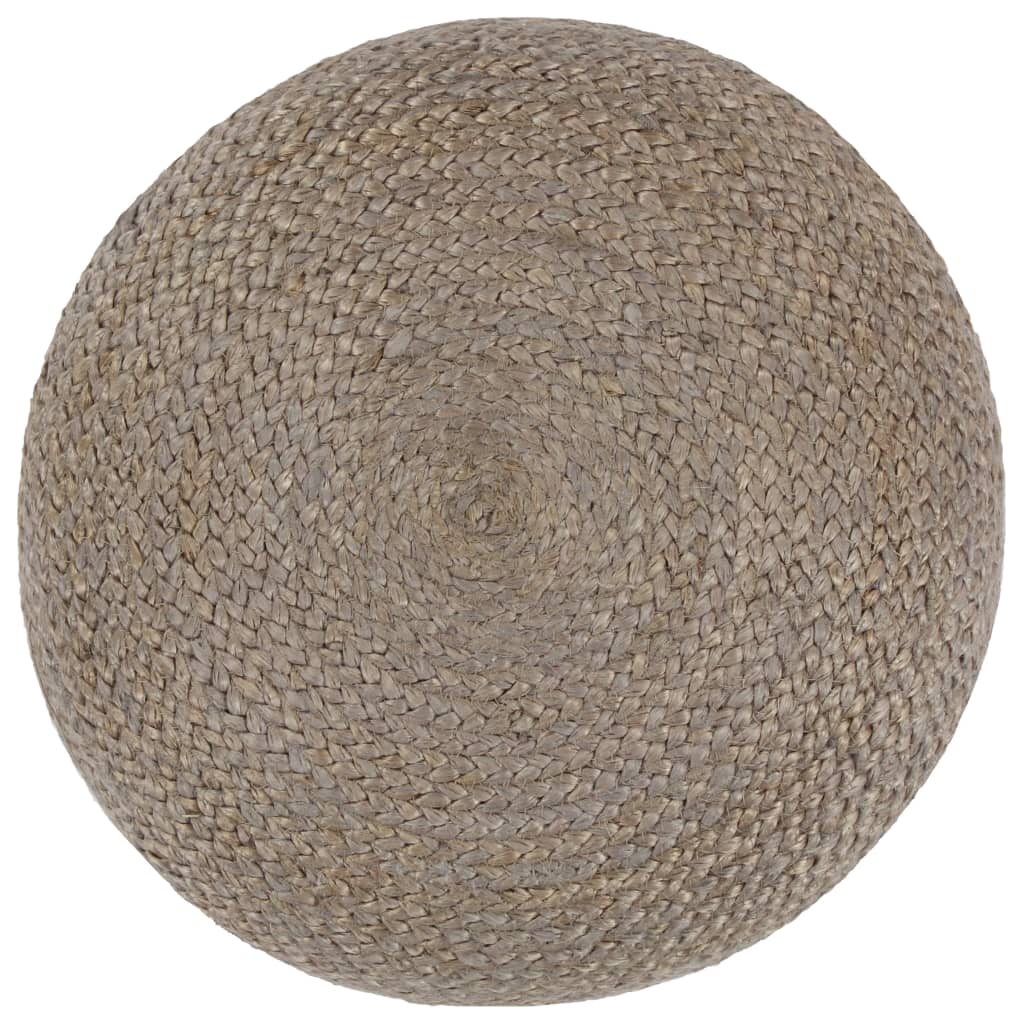 Pouf fait à la main Gris clair 45 x 30 cm Jute