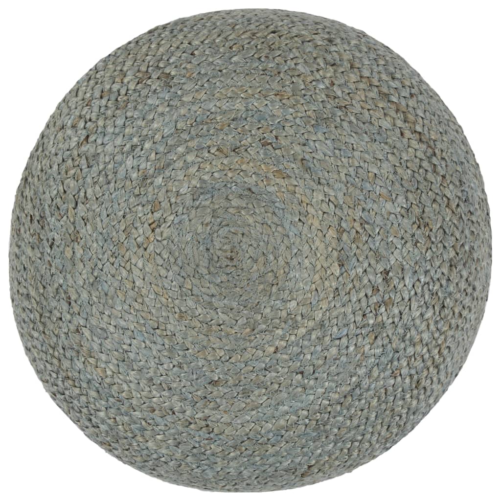 Handgefertigter Pouf Olivgrün 45 x 30 cm Jute