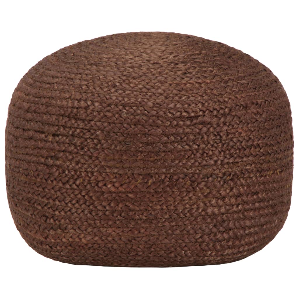 Handgefertigter Pouf Braun 40 x 45 cm Jute