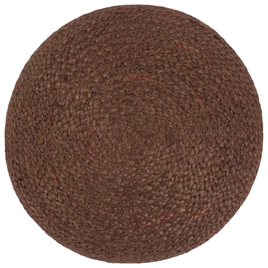 Handgefertigter Pouf Braun 40 x 45 cm Jute