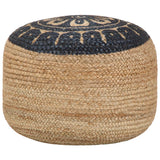 Pouf fait à la main Bleu 45 x 30 cm Jute