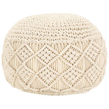 Pouf fait à la main en macramé 45 x 30 cm Coton