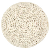 Pouf fait à la main en macramé 45 x 30 cm Coton