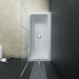 Cabine de douche pliable 3 panneaux ESG 130x138 cm