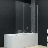 Cabine de douche pliable 3 panneaux ESG 130x138 cm