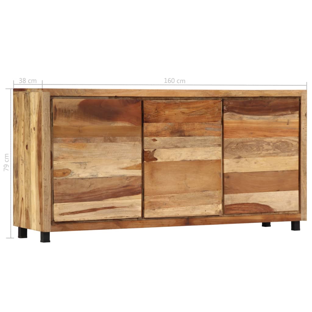 Side cabinet 160x38x79 cm Solid reclaimed wood