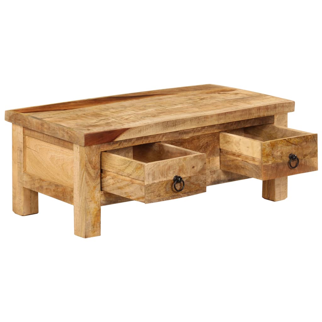 Couchtisch 90x45x35 cm Massives Mangoholz