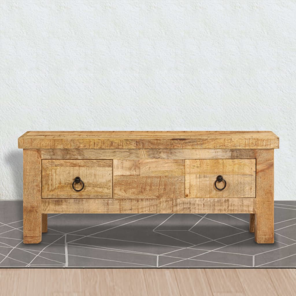 Couchtisch 90x45x35 cm Massives Mangoholz