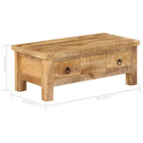 Couchtisch 90x45x35 cm Massives Mangoholz