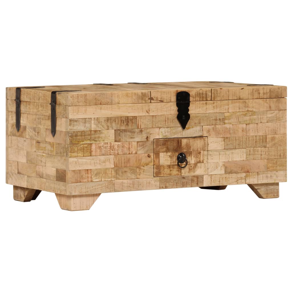 Table basse Bois de manguier massif 80x40x35 cm