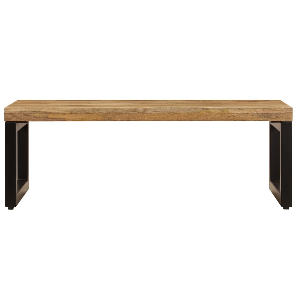 Table basse 100x50x35 cm Bois de manguier solide et acier