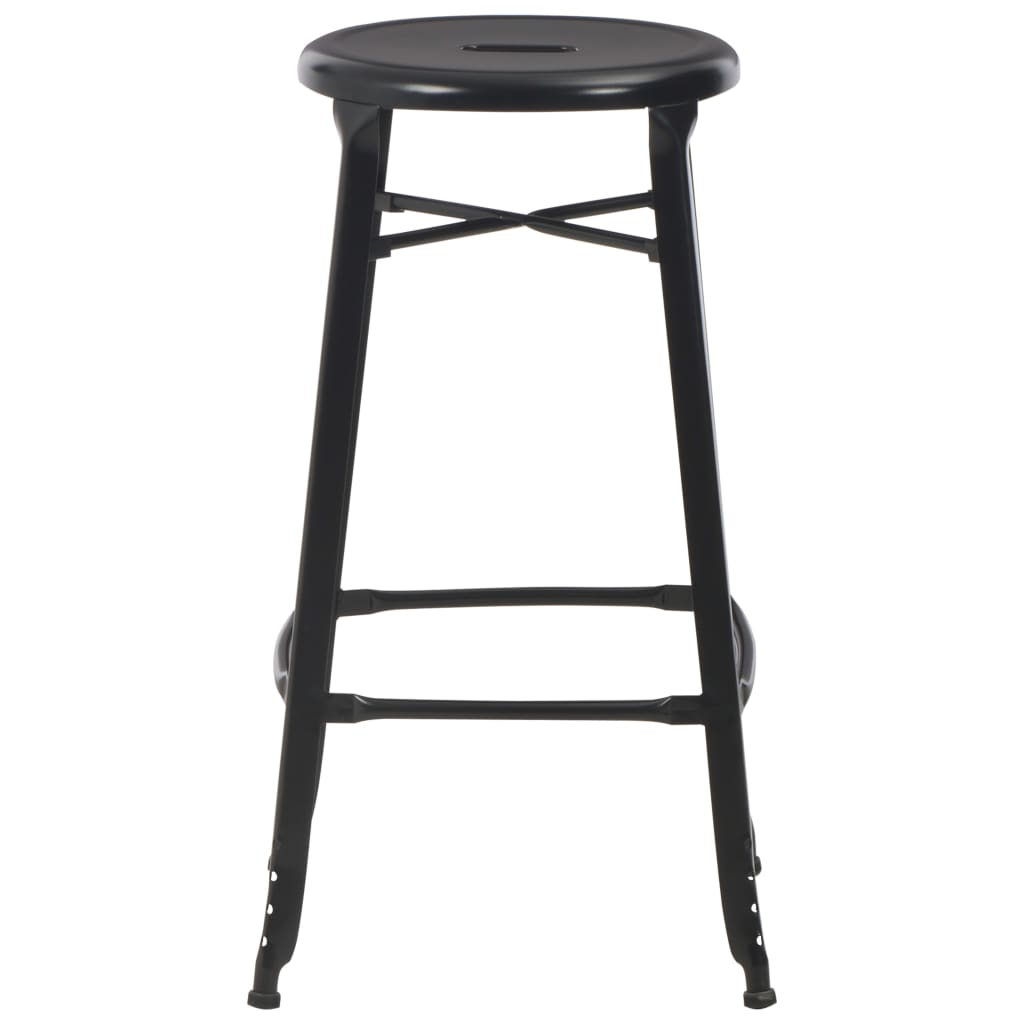 Tabourets de bar lot de 2 noir acier