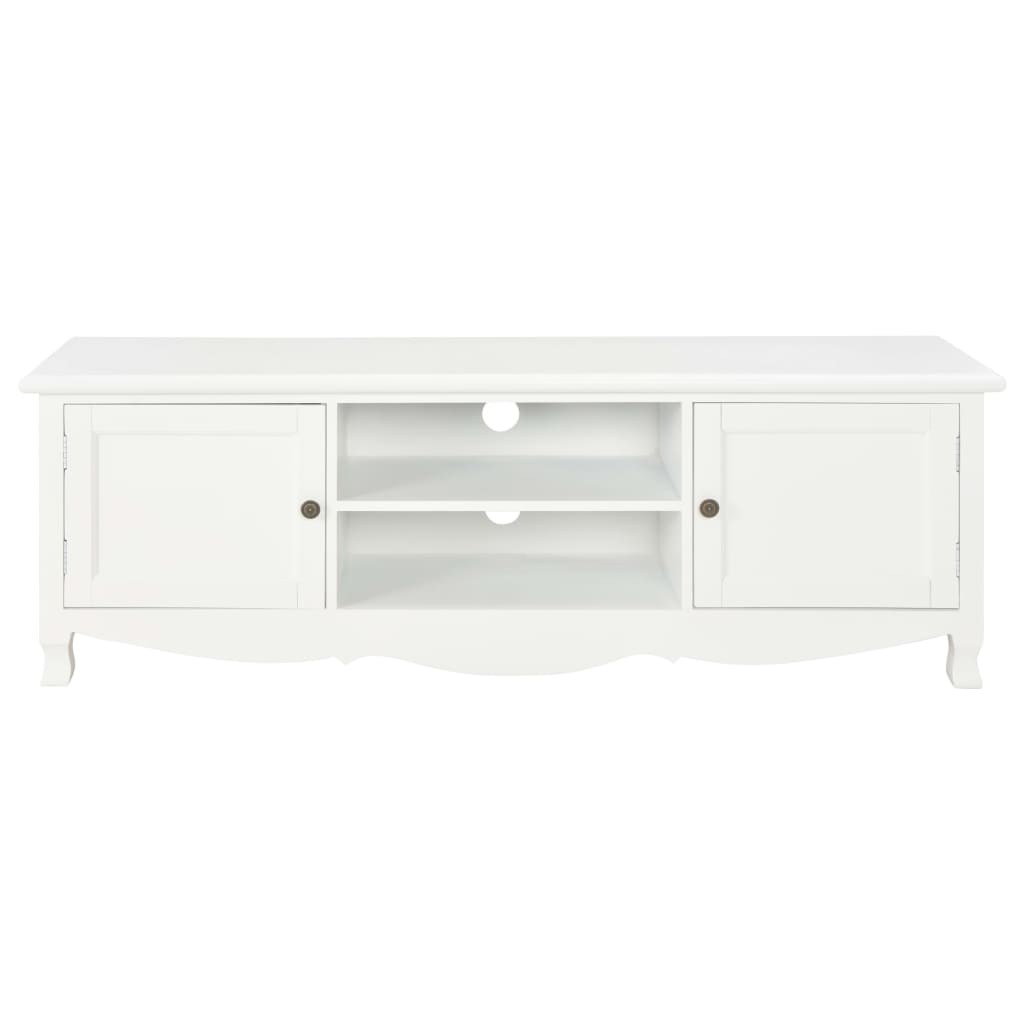 Meuble TV Blanc 120x30x40 cm Bois