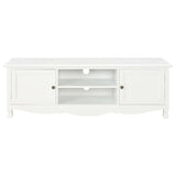 Meuble TV Blanc 120x30x40 cm Bois