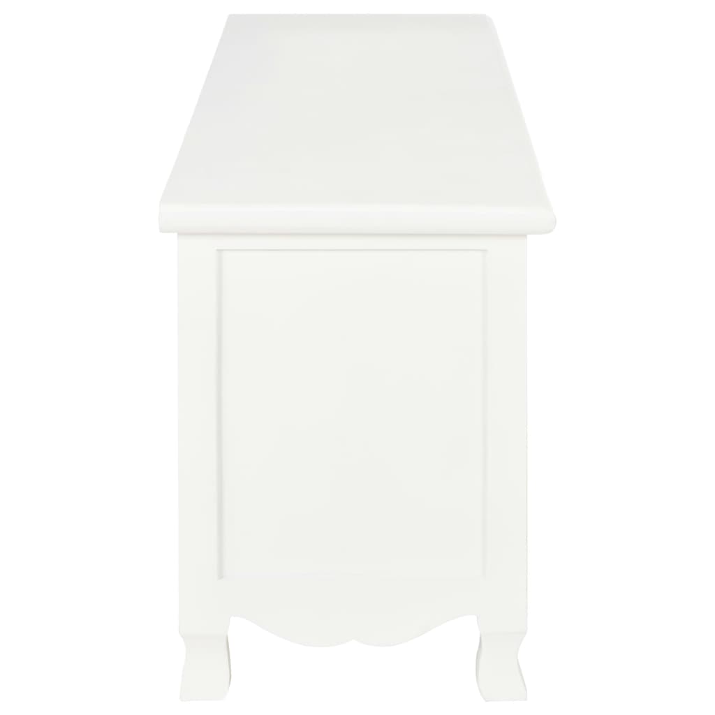 Meuble TV Blanc 120x30x40 cm Bois