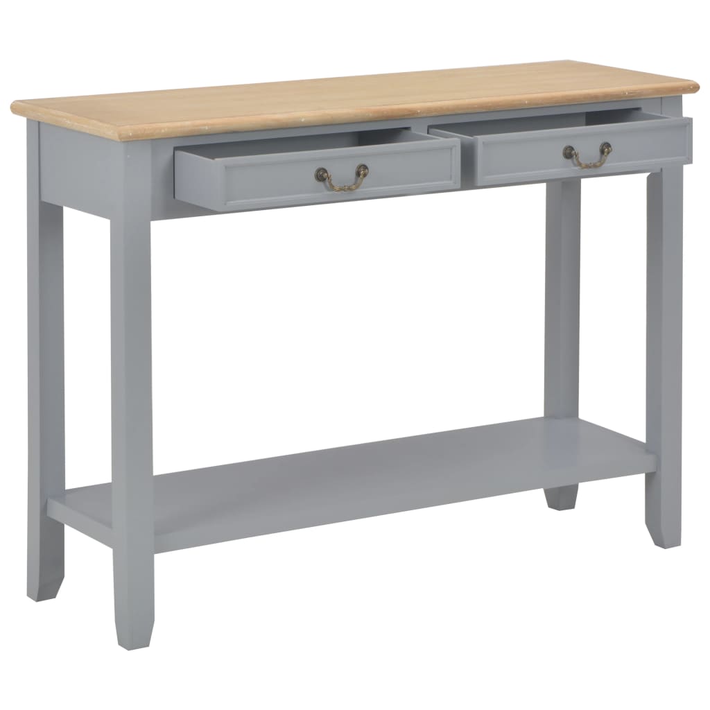 Table console Gris 110x35x80 cm Bois