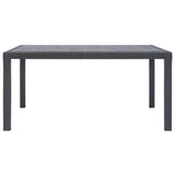 Table de jardin Marron 150x90x72 cm Plastique Aspect de rotin