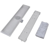 Drain de douche linéaire 2 pcs 630 x 140 mm Acier inoxydable