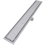 Drain de douche linéaire 2 pc 930 x 140 mm Acier inoxydable