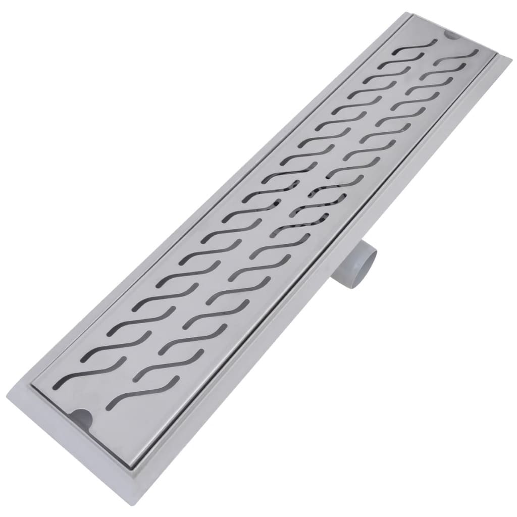 Drain de douche linéaire 2 pcs 630 x 140 mm Acier inoxydable