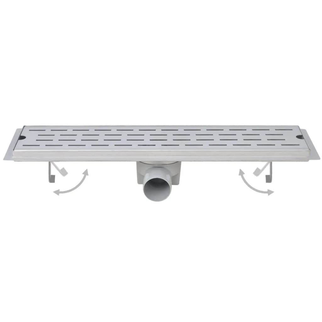 Drain de douche linéaire 2 pcs 730 x 140 mm Acier inoxydable